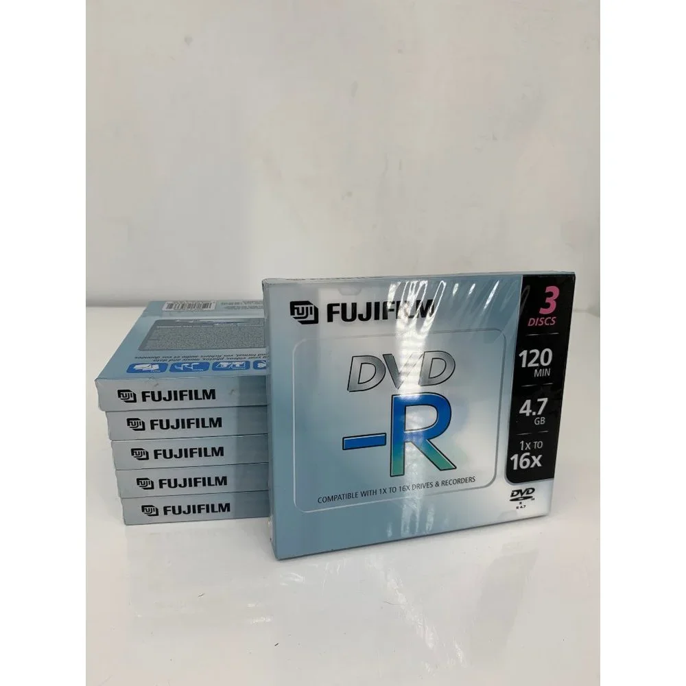 FujiFilm DVD -R 3 Disk 120 MIN 4.7 GB LOT OF 6 Sealed